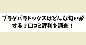 プラダパラドックスはどんな匂いがする？口コミ評判を調査！
